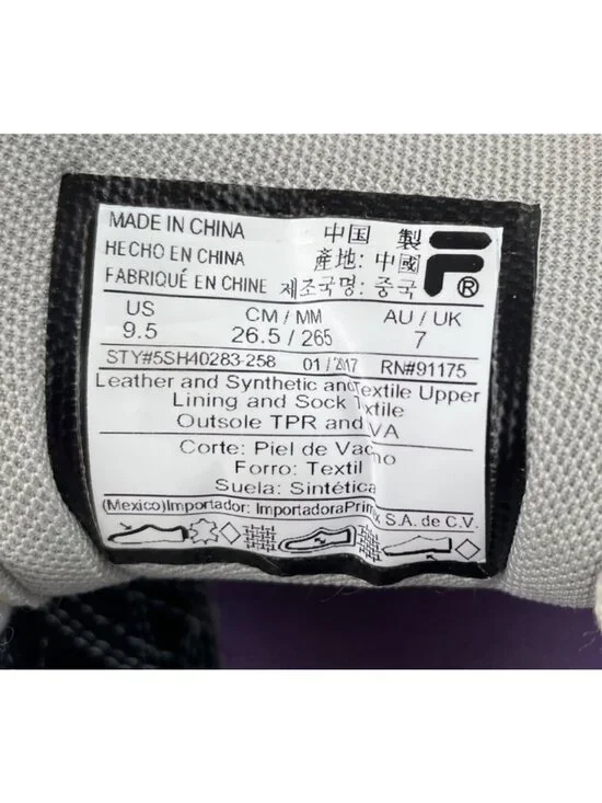 Fila Women’s Size 9.5 Gray Purple Day Hiker Running Athletic Shoes 5SH40283-258 - Picture 11 of 11